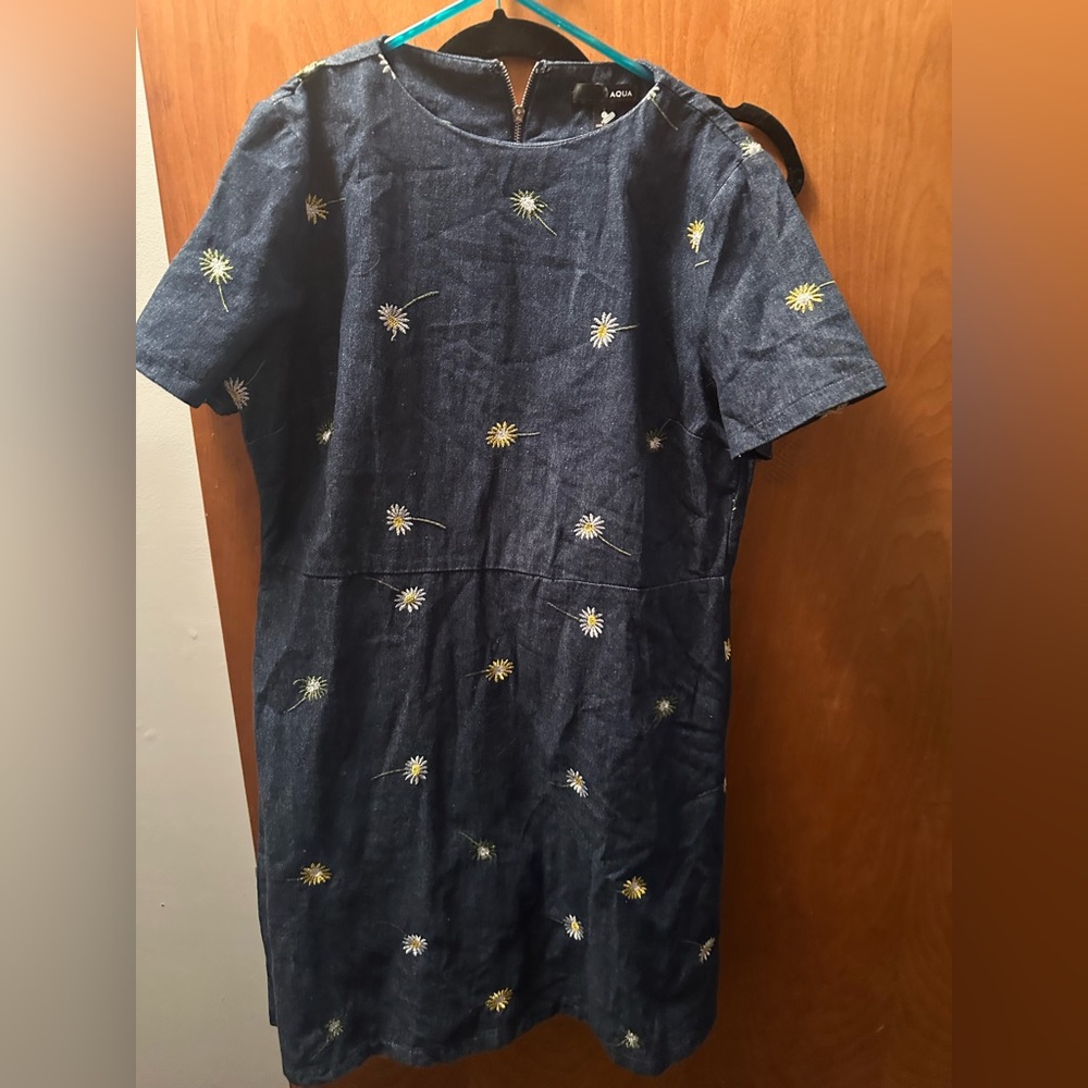 Aqua Midnight Blue Cotton Jacket